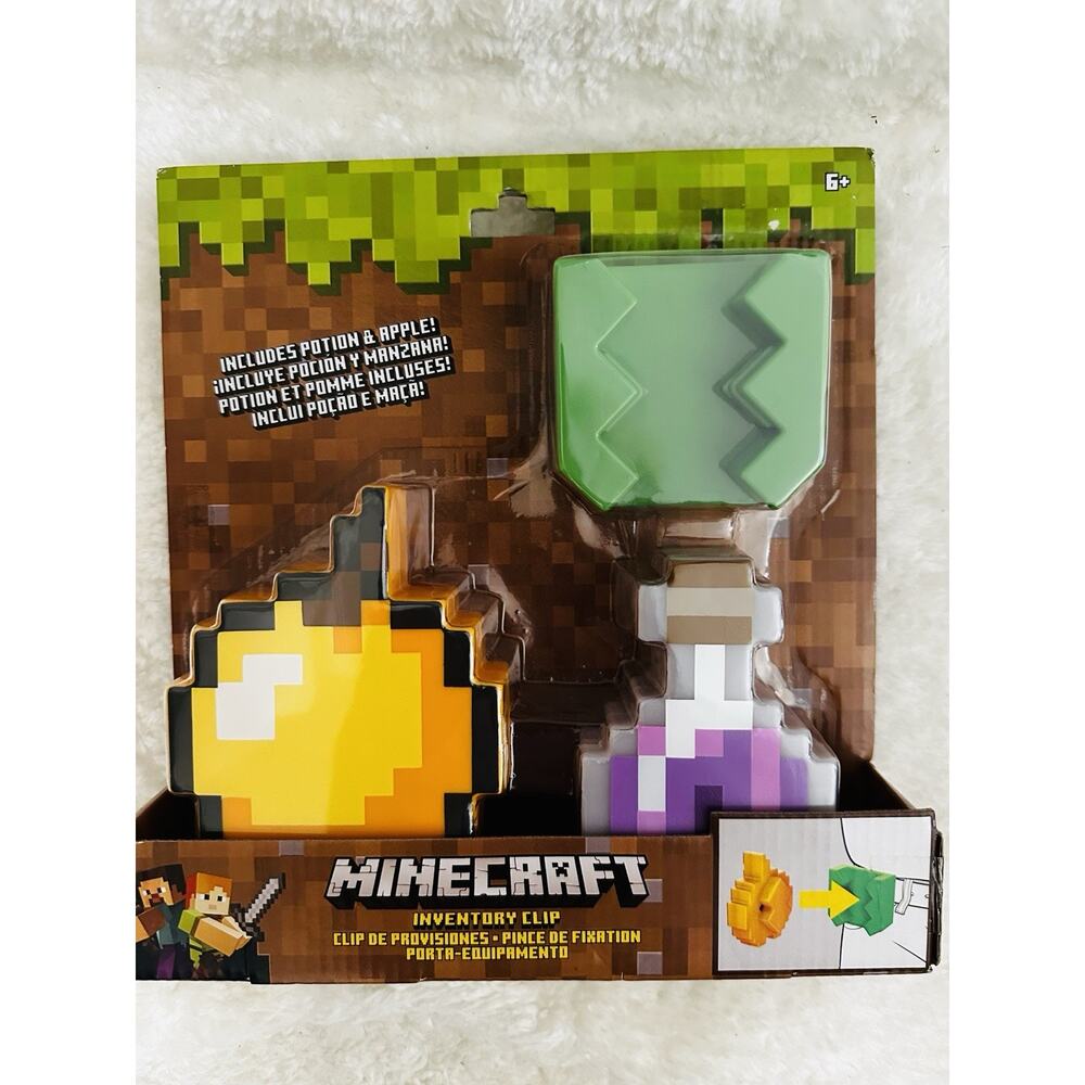 MINECRAFT INVENTORY Belt CLIP with Potion & Apple COSPLAY Accessory